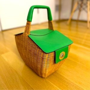 Kate Spade Wicker Picnic Basket - Green